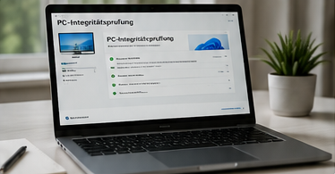 Notebook mit Windows-11-Kompatibilitätsprüfung